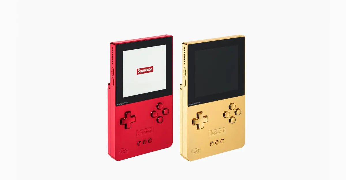 Analogue Pocket получит лимитированные версии в красном и золотом цветах от Supreme