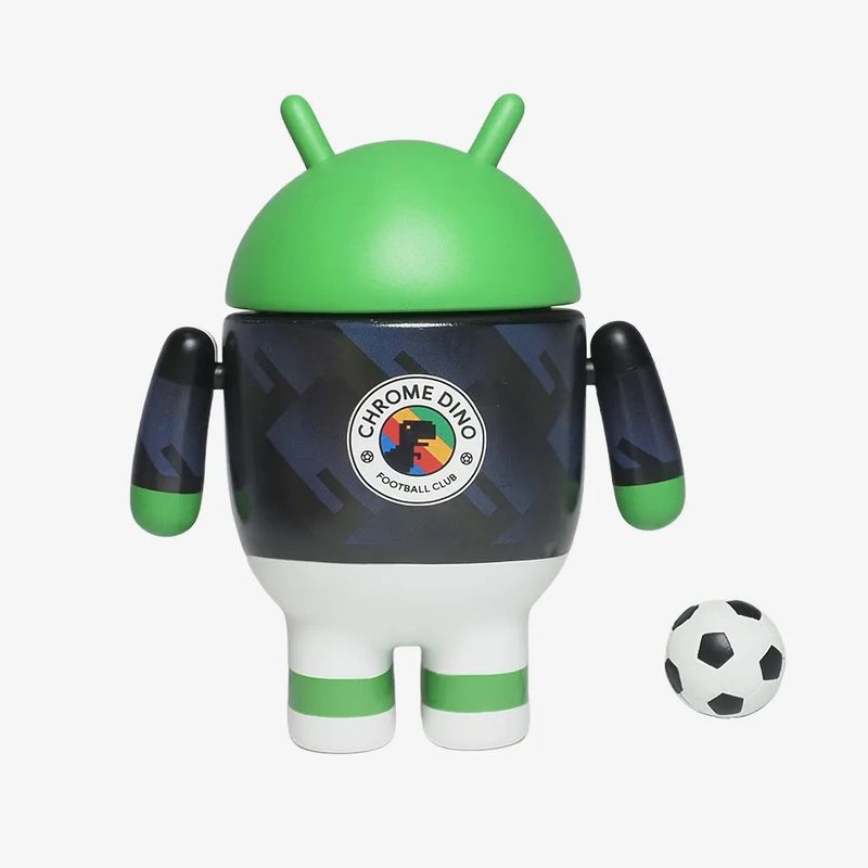 Google Unveils Android Figurine in Chrome Dino FC Soccer Uniform