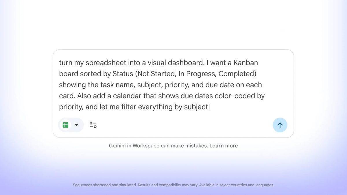 Google Sheets получает интерактивные канвасы на базе Gemini