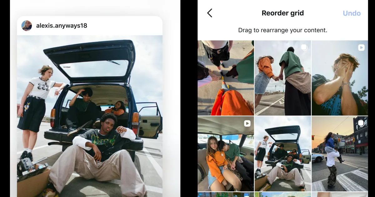 Instagram* 允许所有用户调整个人资料中的帖子顺序